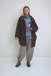 Graphite Blue Teddy Cotton Coat 7