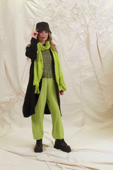 Balloon Black Textured Linen Jacket Dress 7