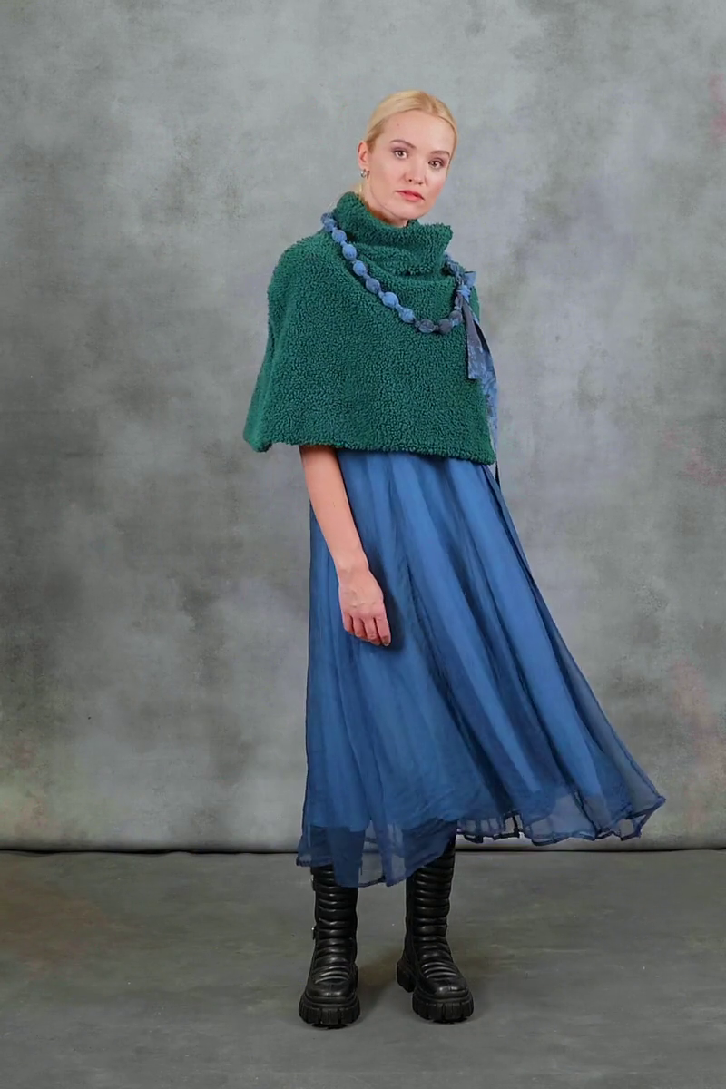 Emerald Teddy Cotton Poncho 9