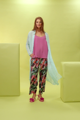 Flowy Ice Blue Light Silk Jacket 8