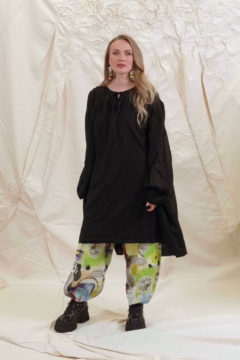 Loose Black Cotton Tunic 7