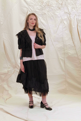 Raw Edge Black Linen Jacket 9