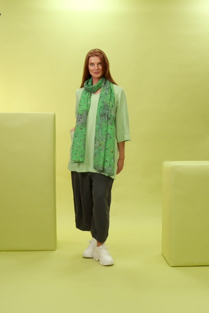 Twin Pockets Green Sorbet Linen Tunic 7