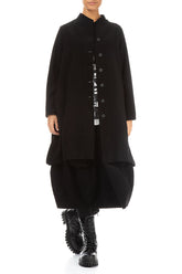 A-Line Black Jersey Cotton Jacket 5