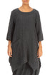 Asymmetric Grey Wool Cotton Tunic 1