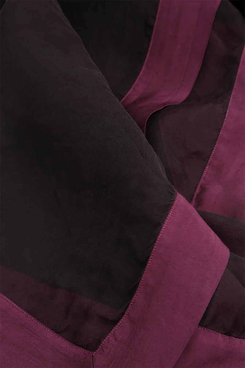 Aubergine Silk Chiffon Scarf 4