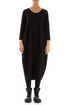 Balloon Black Cotton Jersey Dress 1