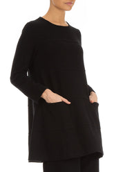 Black Cotton Jersey Tunic 3