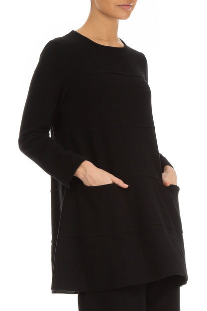 Black Cotton Jersey Tunic 3