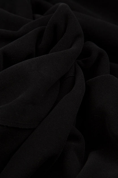 Asymmetrical Black Jersey Cotton Dress 7