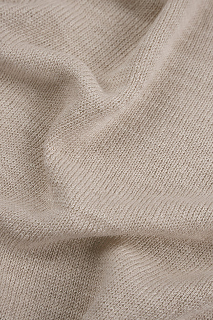 Button Band Boxy Natural Linen Cardigan 5