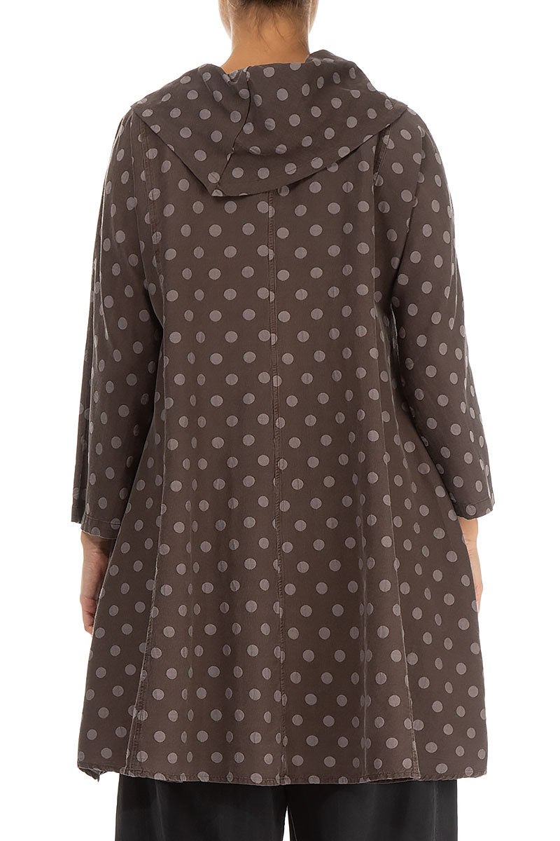 Cowl Neck Brown Silk Cotton Tunic 2