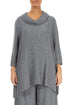 Cowl Neck Grey Wool Tunic 1