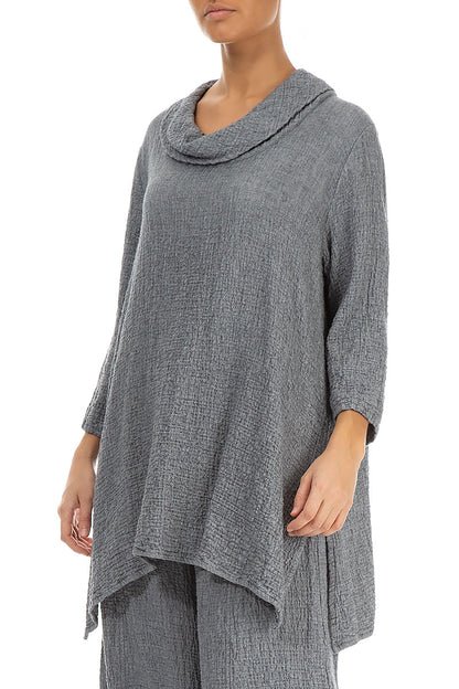 Cowl Neck Grey Wool Tunic 3