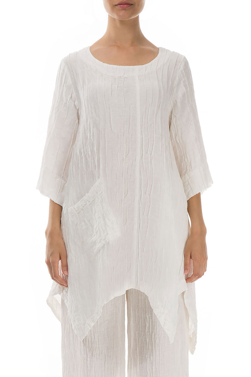 Crinkled Off White Tunic 1