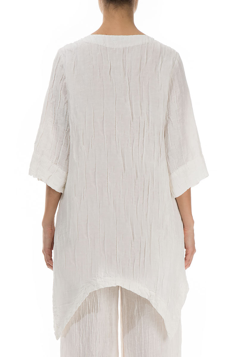 Crinkled Off White Tunic 2