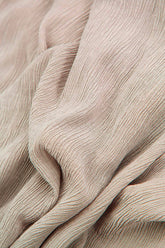 Crinkled Sand Beige Silk Viscose Skirt 5