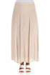 Crinkled Sand Beige Silk Viscose Skirt 1