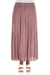 Crinkled Washed Effect Redwood Silk Viscose Skirt 1