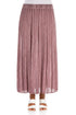 Crinkled Washed Effect Redwood Silk Viscose Skirt 1