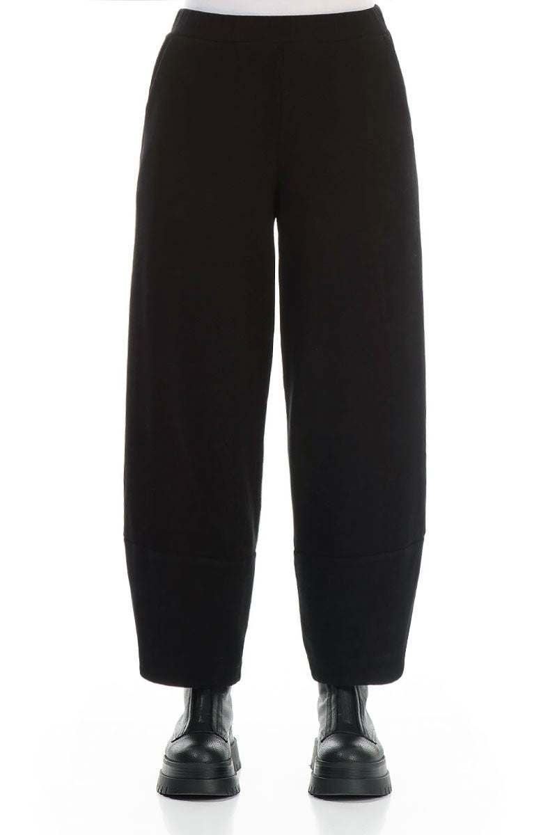 Black Cotton Jersey Trousers 1
