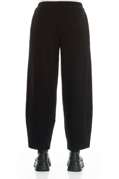 Black Cotton Jersey Trousers 2