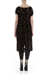 Devoré Bubbles Black Silk Velvet Dress 2