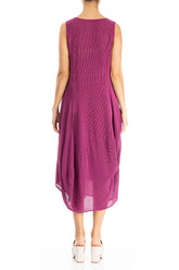 Draped Mesh Orchid Silk Viscose Dress 2