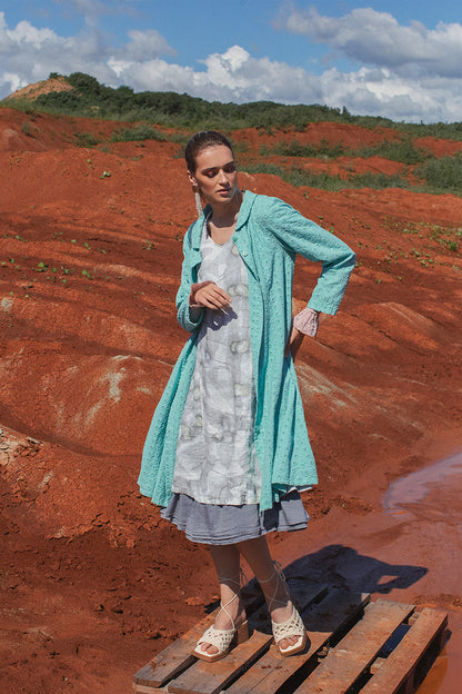 Embroidered Sand Beige Cotton Wristlets 5