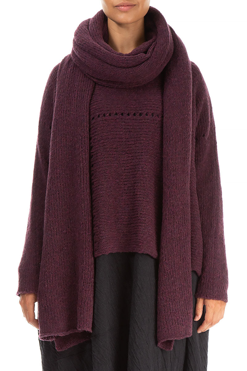 Extra Long Mulberry Wool Scarf 1