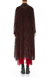 Festive Devoré Dot Open Silk Velvet Jacket 2