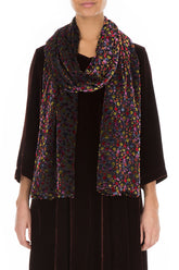 Festive Devoré Silk Velvet Scarf 1