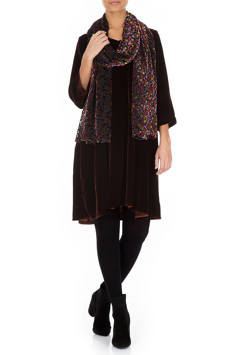 Festive Devoré Silk Velvet Scarf 2