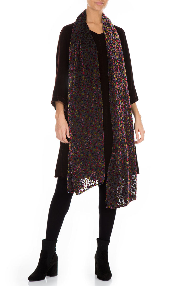 Festive Devoré Silk Velvet Scarf 4
