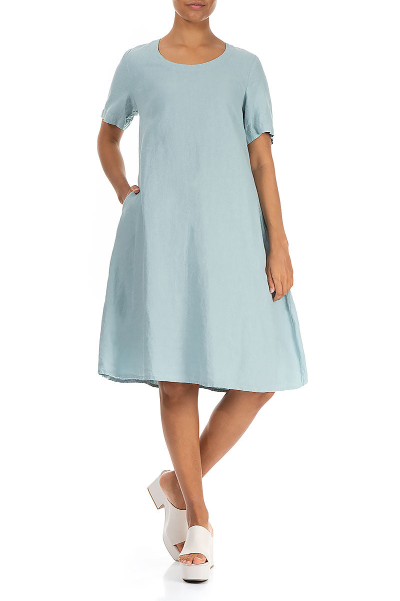 Flared Midi Breeze Linen Dress 5