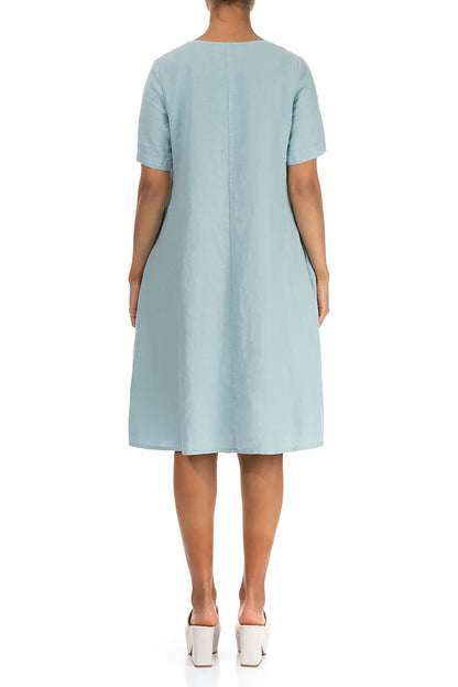 Flared Midi Breeze Linen Dress 2