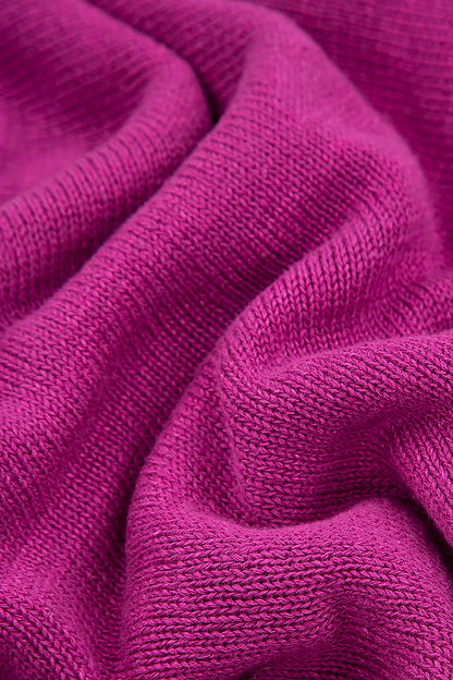 Flowers Decorated Orchid Linen Jumper 6