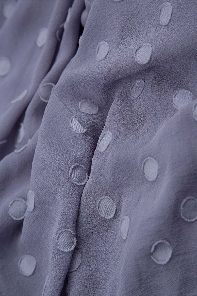 Open Type Lavender Dotty Silk Jacket 6