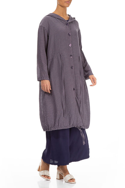 Hooded Amethyst Textured Silk Jacket 3