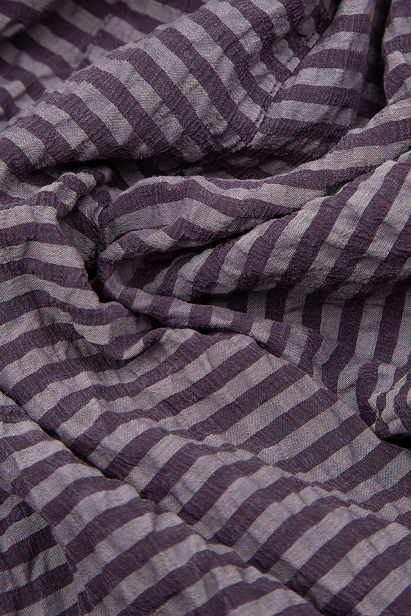 Hooded Amethyst Textured Silk Jacket 5
