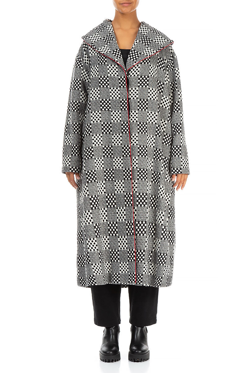 Dotty Wool Swing Coat 1