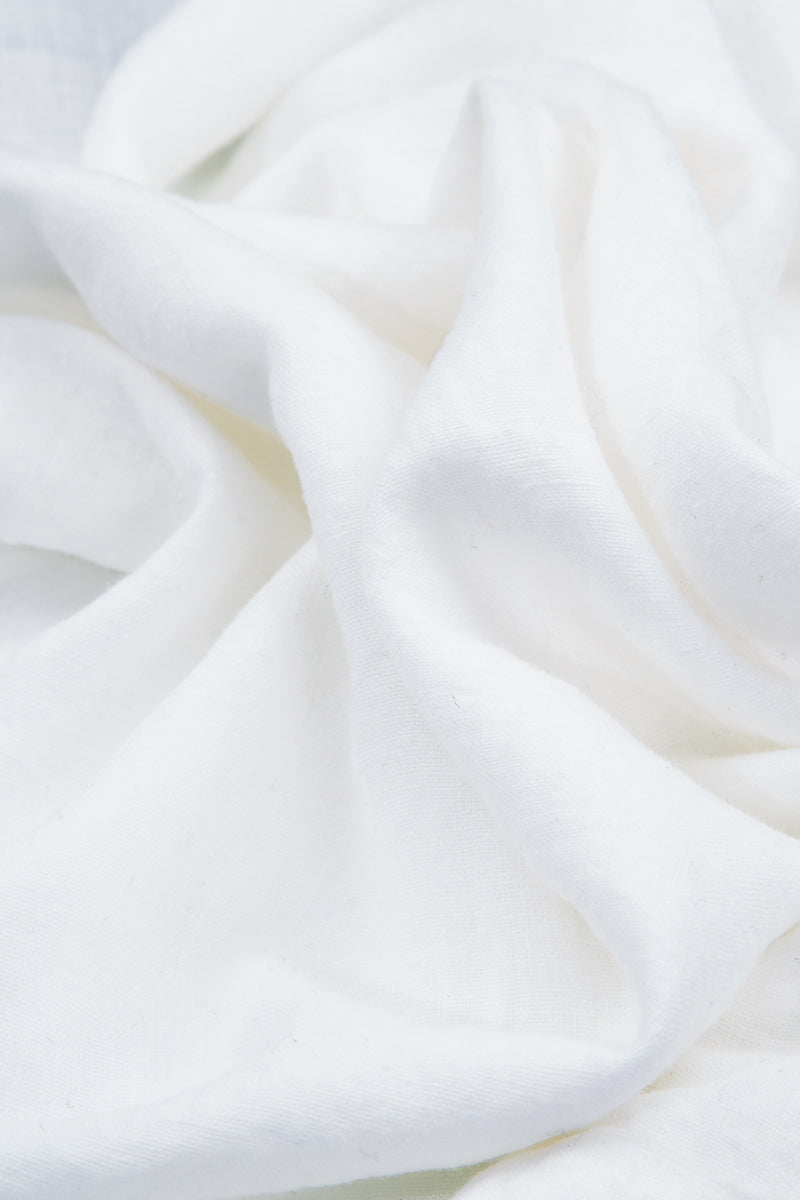 Roll Up White Linen Trousers 5