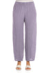 Straight Cropped Lavender Silk Viscose Trousers 1