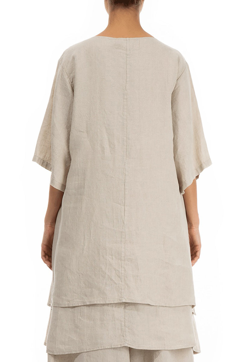 Layered Natural Linen Tunic 2