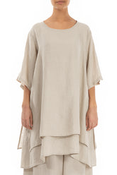 Layered Natural Linen Tunic 1