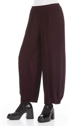 Lightweight Aubergine Viscose Trousers 3