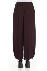 Lightweight Aubergine Viscose Trousers 2