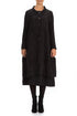 Long Crinkled Black Silk Jacket 1