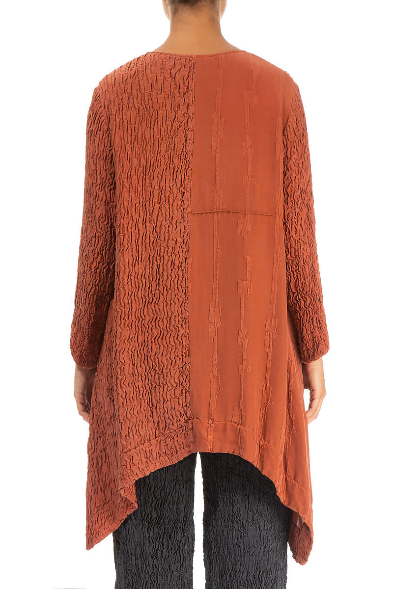Long Edges Saffron Pure Silk Tunic 2