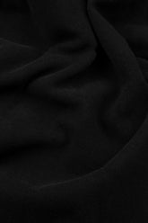 Long Zip Black Cotton Jersey Jacket - Coat 5